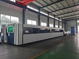 Fully cover fiber laser cutting machine 20kw with MAX laser power for 20mm 30mm 40mm 50mm plate - qllaser
